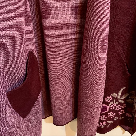 MAX SPORT Hooded Sweater Duster Floral Print - Picture 4 of 8